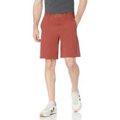 Abbildung von Amazon Essentials Herren Klassisch Geschnittene Chinoshorts, 23 cm, Rostfarben, 42W