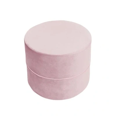 Abbildung von MISIOO Rund Pouf für Kinder Sitzsack Kinderzimmer Möbel Samt aus Schaumstoff Kindermöbel Leicht zu Waschen Licht und Elegant 40 x 30 cm Rosa