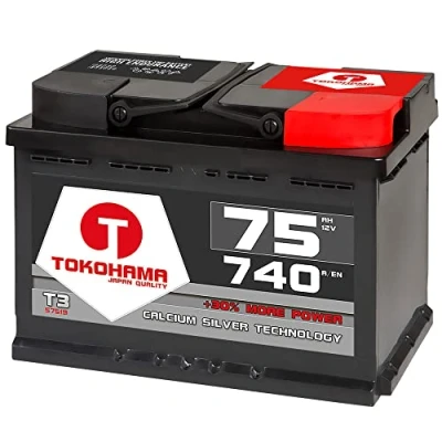 Abbildung von Tokohama Autobatterie 12V 75AH Starterbatterie ersetzt 66Ah 70Ah 72Ah 74Ah 77Ah