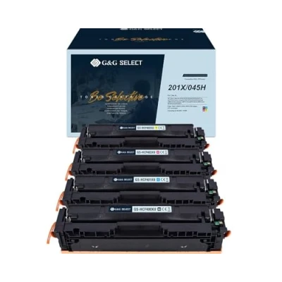 Abbildung von G&amp;G Select 201X/045H kompatibel mit HP 201x für Color Laserjet Pro MFP M277 M252 / i SENSYS MF633 MF635 LBP613 MF631 LBP611 MF632 MF634 MF636 LBP612 2.800/2.300 Seiten BK/C/M/Y