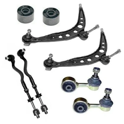 Abbildung von BESTPRICE 2x Querlenker Vorderachse unten links &amp; rechts mit Lager und Traggelenk innen außen, Spurstange, Koppelstange vorne, Kompatibel BMW 3er (E36), Z3 (E36)