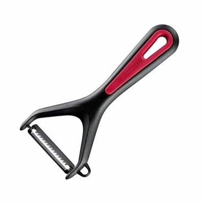 Abbildung von Westmark Julienne Schneider, Gemüse Schäler, Gallant, Grob gezackte Edelstahl Klinge und Ausstecher, Schwarz/Rot, 290522E1