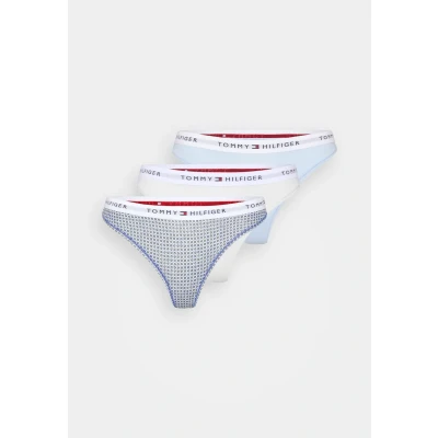 Abbildung von Tommy Hilfiger Thong 3 PACK String, Damen, Größe: 42 44, Sweet blue/blue/ivory