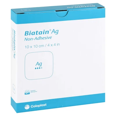 Abbildung von Biatain Ag Schaumverband 10x10 cm nicht 5 St