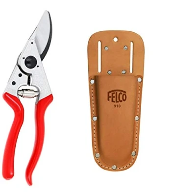 Abbildung von Felco 8 Bypass Gartenschere mit 910 Lederholster (Bundle, 2 Stück)