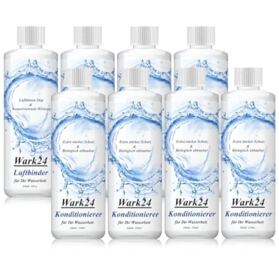 Abbildung von Wark24 Luftbinder 400g 4er &amp; Konditionierer 250ml Das Pflegeset für Ihr Wasserbett