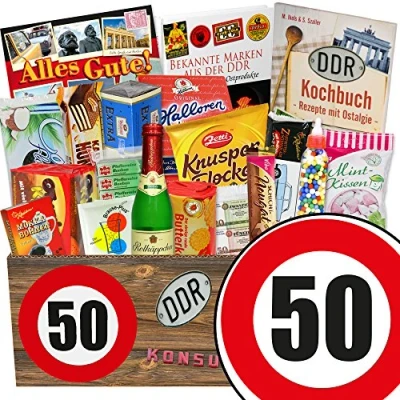 Abbildung von DDR Geschenk/Suessigkeiten Korb/Geburtstag 50 / Geschenk Idee Mama