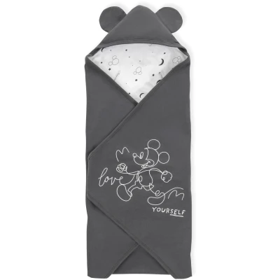 Abbildung von Hauck Babydecke &quot;Baby Einschlagdecke, Snuggle N Dream Mickey Mouse Anthracite&quot;, mit Kapuze