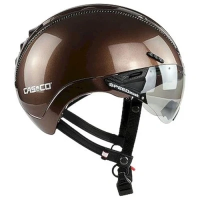 Abbildung von Casco Roadster Brown Metallic Fahrradhelm mit Visier