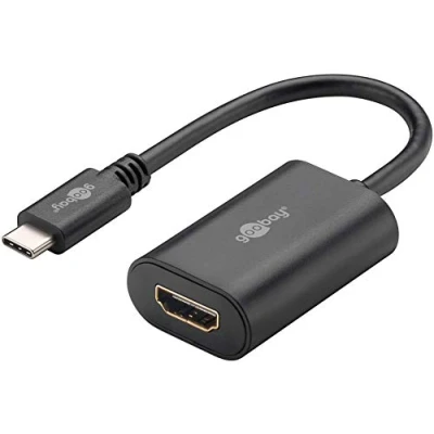 Abbildung von Goobay 38532 USB C auf HDMI Adapter für Videoübertragungen mit Auflösungen bis 3840*2160p@60Hz &amp; 3D; 0,2m