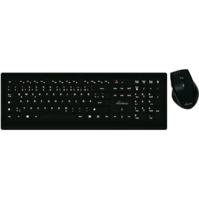 Abbildung von MediaRange Funk Tastatur und optische 5 Tasten Maus Set, AZERTY (FR), schwarz