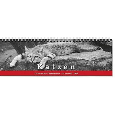 Abbildung von Literarischer Tischkalender Katzen 2024: Terminplaner mit Fotografien und Zitaten