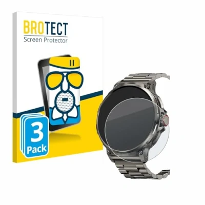 Abbildung von BROTECT Entspiegelungs Schutzglas für Tesofit Smartwatch 1.85&quot; (rund) (3 Stück) Schutz Folie Panzerfolie Glas Matt [Kratzfest 9H, Anti Reflex]