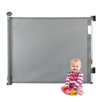 Abbildung von Relaxdays Türschutzgitter, Ausziehbar bis maximal 142,5 cm, HBT 85,5 x 7 Grau