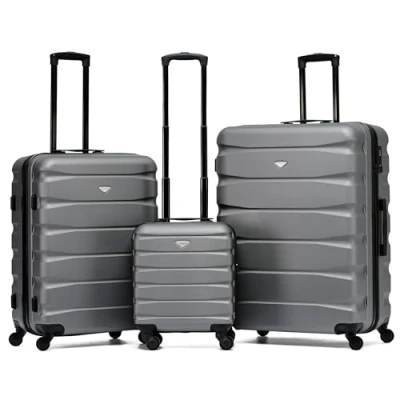 Abbildung von Flight Knight Leichte 4 Rad ABS Hartschalenkoffer Handgepack, zugelassen fur uber 60 Fluggesellschaften, einschließlich easyJet, Jet2 und maximale Große Ryanair (Priority) 55 x 40 20 cm