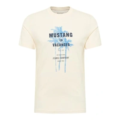 Abbildung von Mustang Style Austin Tshirt print, Herren, Größe: Large, Weiß