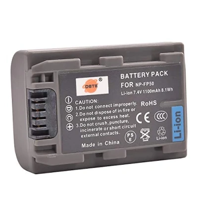 Abbildung von DSTE NP FP50 (1100 mAh/7,4 V) Akku kompatibel mit Sony FP30, FP60, FP70, DCR DVD203E, DVD205, DVD305