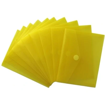Abbildung von EXXO by HFP 90853 Dokumententasche mit Klettverschluss A6 quer, 10 Stück, transparent gelb, 160 x 120 mm