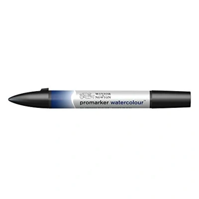 Abbildung von Winsor &amp; Newton 0201541 Aquarellmarker 2 Spitzen, Pinsel und feiner Spitze, lichtecht, hochpigmentierte Aquarellfarben für Kalligrafie, Zeichnungen Preussischblau farbton