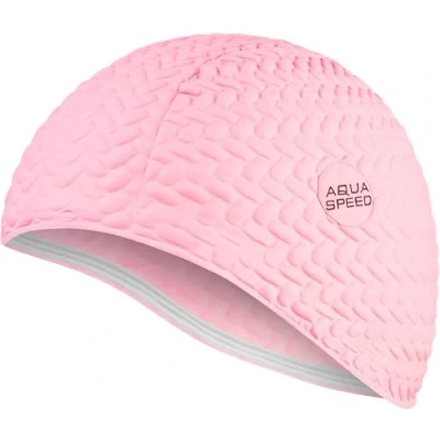 Abbildung von Aqua Speed Badehaube Damen Swimming Cap Women Frauen Badekappe Lange Haare Latex Schwimmkappe extrem dehnbar Womens Swim Schwimmmütze Mädchen Rosa Bombastic Tic Tac
