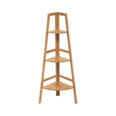 Abbildung von 7H SEVEN HOUSE Eckregal aus Bambus mit 3 Ebenen, 103 x 31,9 cm, 7 Stück