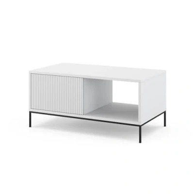 Abbildung von Vicco Couchtisch Eliza, Weiß, 90 x 45 cm mit einer Schublade
