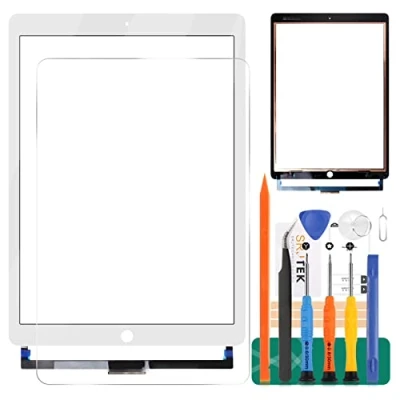Abbildung von Touchscreen Digitizer SRJTEK Ersatz für iPad Pro 12.9 2017 2nd 2 Bildschirm A1671 A1670 Panel Glas Sensor (kein LCD Display) (weiß)