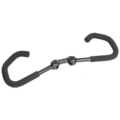 Abbildung von ergotec Fahrradlenker Lenkerbügel AHS Premium 25.4, GW600, GL180, GH0, Aluminium AL6061 T6, mit Lenkerenden, schwarz sand, 85231001, 600 x 42 25.4 mm