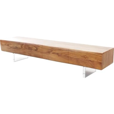 Abbildung von Lowboard New Live Edge 175 cm Akazie Natur 4 Türen Acrylfuß