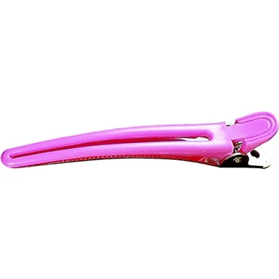 Abbildung von Fripac Medis Haarclips Combi Clips (Abteilklammern), Haarklammern zum Festklemmen und Abteilen einzelner Haarpartien, 10 Stück à 9,5 cm, pink