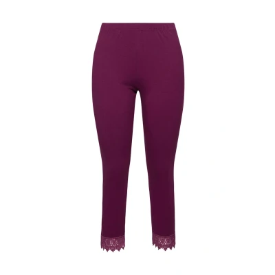 Abbildung von Ulla Popken 7/8 Leggings Hosen, Damen, Größe: 50/52, Forest berry