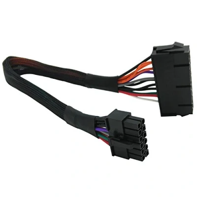 Abbildung von COMeap 24 Pin an 12 ATX Netzteil Hauptstrom Adapter Geflochten Ärmel Kabel für Q87 Q87H3 AM 30 cm (12 Zoll)
