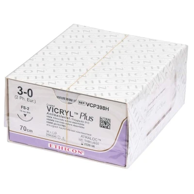 Abbildung von VICRYL Plus violett geflochten 0,7m 3/0 FS2 Stärke 2 36er