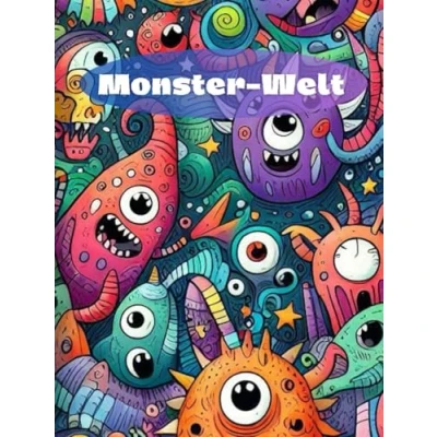 Abbildung von XXL DIN A4 Monster Welt: Malbuch für Kinder und Jugendliche Motive zum ausmalen 99 Seiten Hardcover: in ... Hardcover (Kinderbücher)