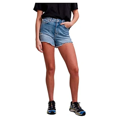 Abbildung von Pieces Pctulla Jeans Shorts, Damen, Größe: Small, Light blue denim