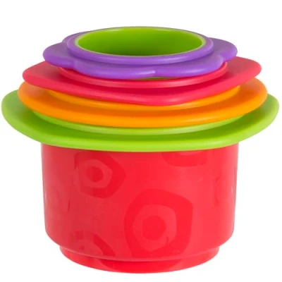 Abbildung von Playgro Badespielzeug Stapelbecher, 4 Stück, Baby Spielzeug, Ab 9 Monate, BPA frei, Bunt, 40217