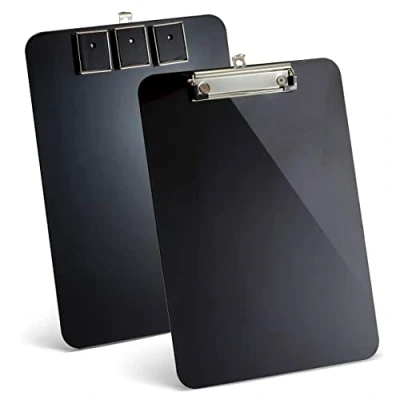 Abbildung von Officemate Magnetisches Klemmbrett mit niedrigem Profil, schwarz, recycelter Kunststoff (83215)