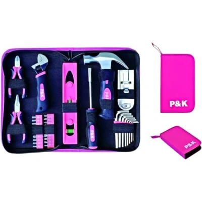 Abbildung von P &amp; K Sammleretui 35 teiliges pink Werkzeugset in Etui