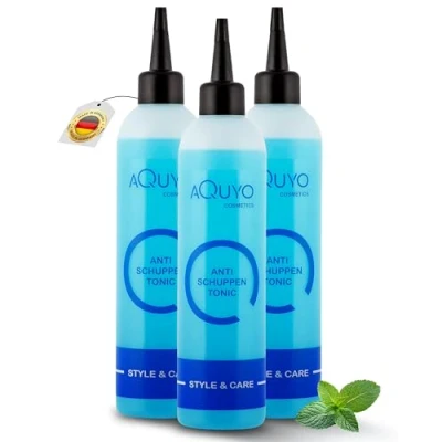 Abbildung von Anti Schuppen Tonic Kopfhaut Pflege bei trockener und juckender Haut (3er Pack 3x 200ml) Haartonikum gegen Juckreiz Haarwasser mit Menthol, Panthenol &amp; Allantoin