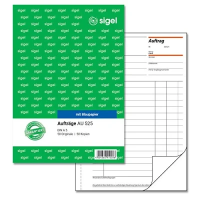 Abbildung von SIGEL AU525 Auftragsbuch A5, 2x50 Blatt