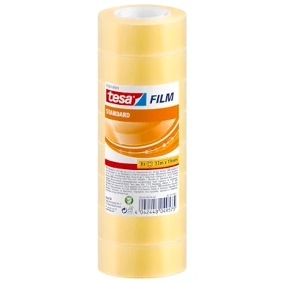 Abbildung von tesafilm standard Transparentes Multifunktions Klebeband für Heim Schul und Büroanwendungen 33 m x 19 mm 8er Pack