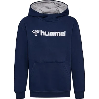 Abbildung von hummel Unisex Kinder Hmlmover Cotton Hoodie Kids Sweatshirt, Marine, 128 EU