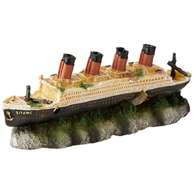 Abbildung von Europet Bernina Aquariendeko Aquariumdekoration Schiffswrack Titanic mit Ausströmer