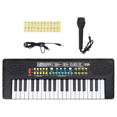 Abbildung von vidaXL Klavier 37 Tasten Elektrisches Keyboard mit Mikrofon für Kinder (1 St)