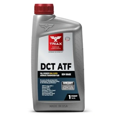 Abbildung von TRIAX DSG/DCT ATF Doppelkupplungsgetriebe Öl, Vollsynthetisch, Lebensdauerfüllung, für Alle Doppelkupplungsgetriebe, Hochleistungs Geschwindigkeitsschaltung mit SureShift No Slip Additiv