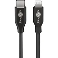 Abbildung von Goobay 39445 Lightningkabel 1m / MFi Apple Lightning auf USB C Ladekabel Highspeed 480 Mbits Aufladekabel Handyladekabel iPad iPhone AirPods Schwarz