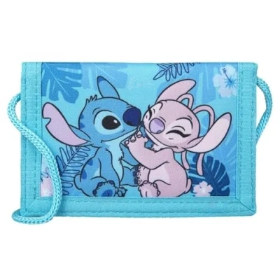 Abbildung von Lilo &amp; Stitch Geldbörse für Kinder, 9 x 13 cm, Brustbeutel mit Reißverschluss, Geschenk Jungen und Mädchen