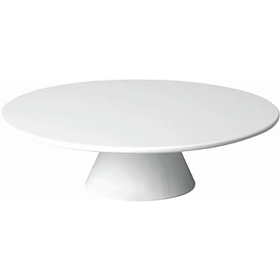 Abbildung von APS 83890 Servier und Tortenplatte CASUAL, Ø 31 cm, Höhe 8 Melamin, weiß