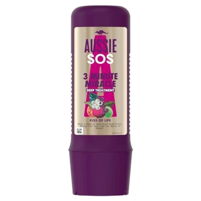 Abbildung von Aussie SOS 1 Minute Miracle Repair Rescue Mask 250ml to Deeply Nourish Dry, Damaged Hair