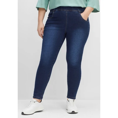 Abbildung von Sheego Schlupfjeans &quot;Große Größen&quot;, mit breitem Gummibund